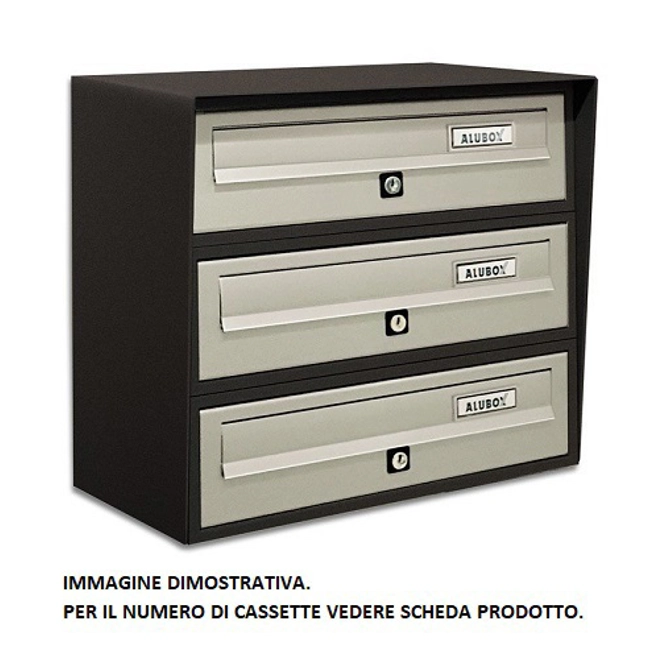 Vendita online Casellario postale 6 posti orizzontale esterno - Slim